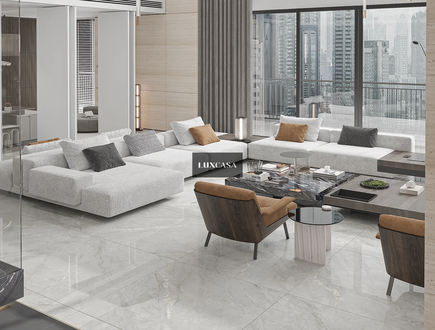 Gạch 1200x1200 xám vân đá 120LU037