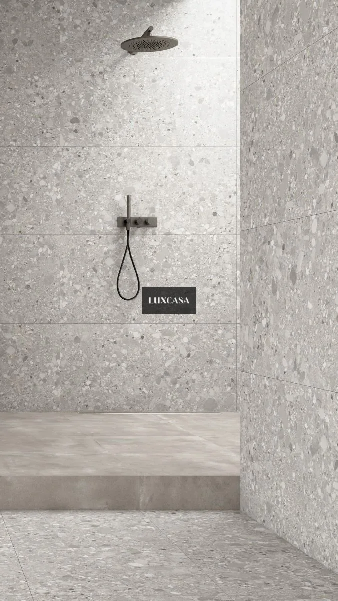 Gạch chống trơn vân terrazzo lát nhà tắm