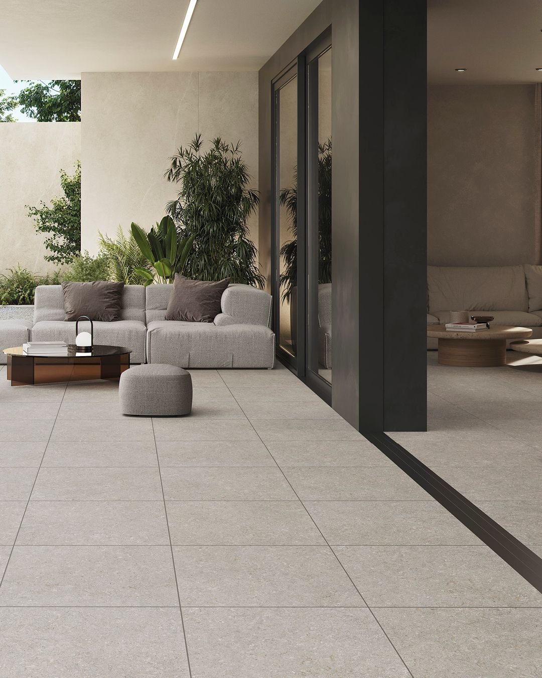 Gạch lát sân trước của nhà