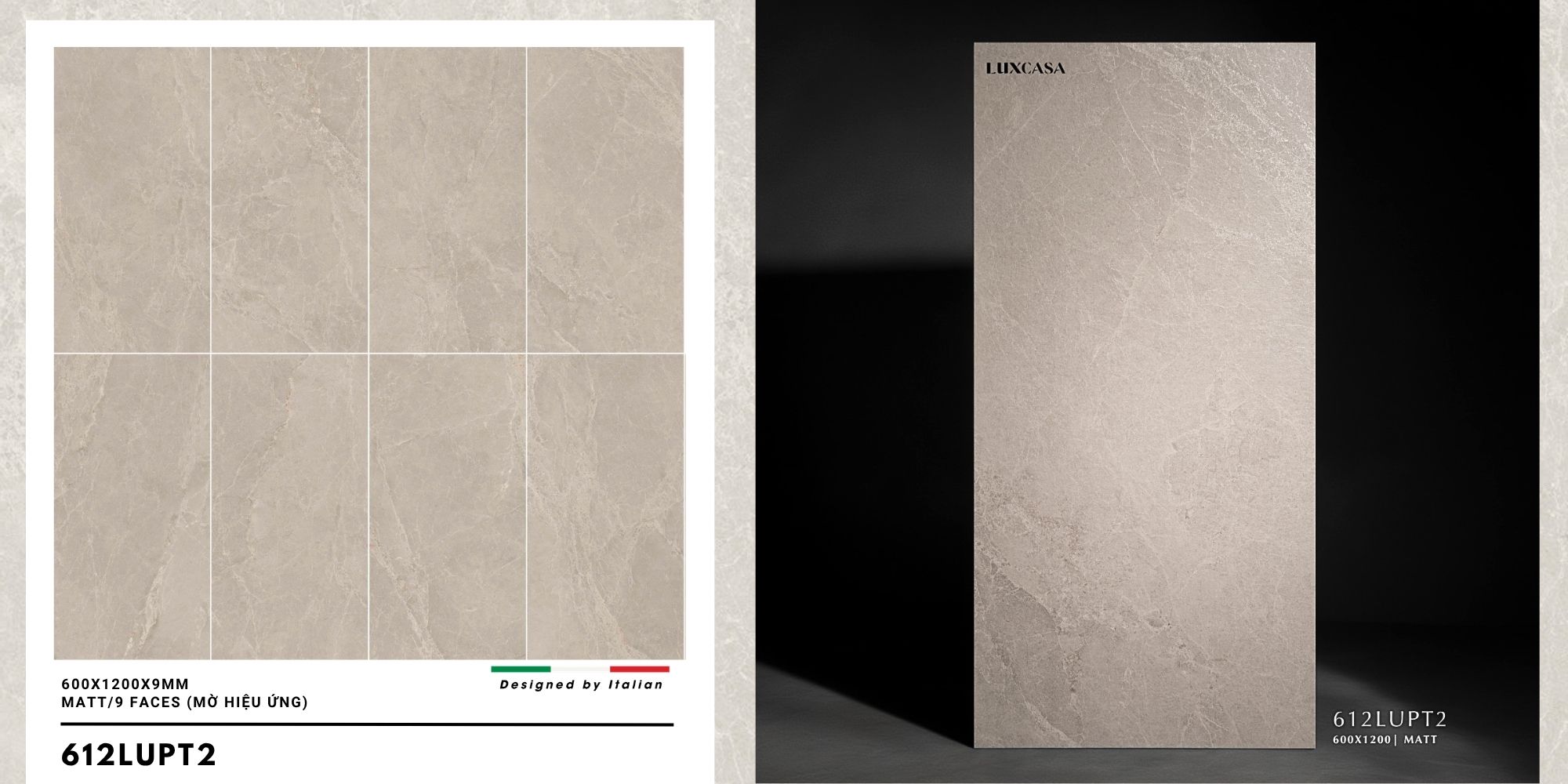 Gạch vân đá stone 60x120 612LUPT2