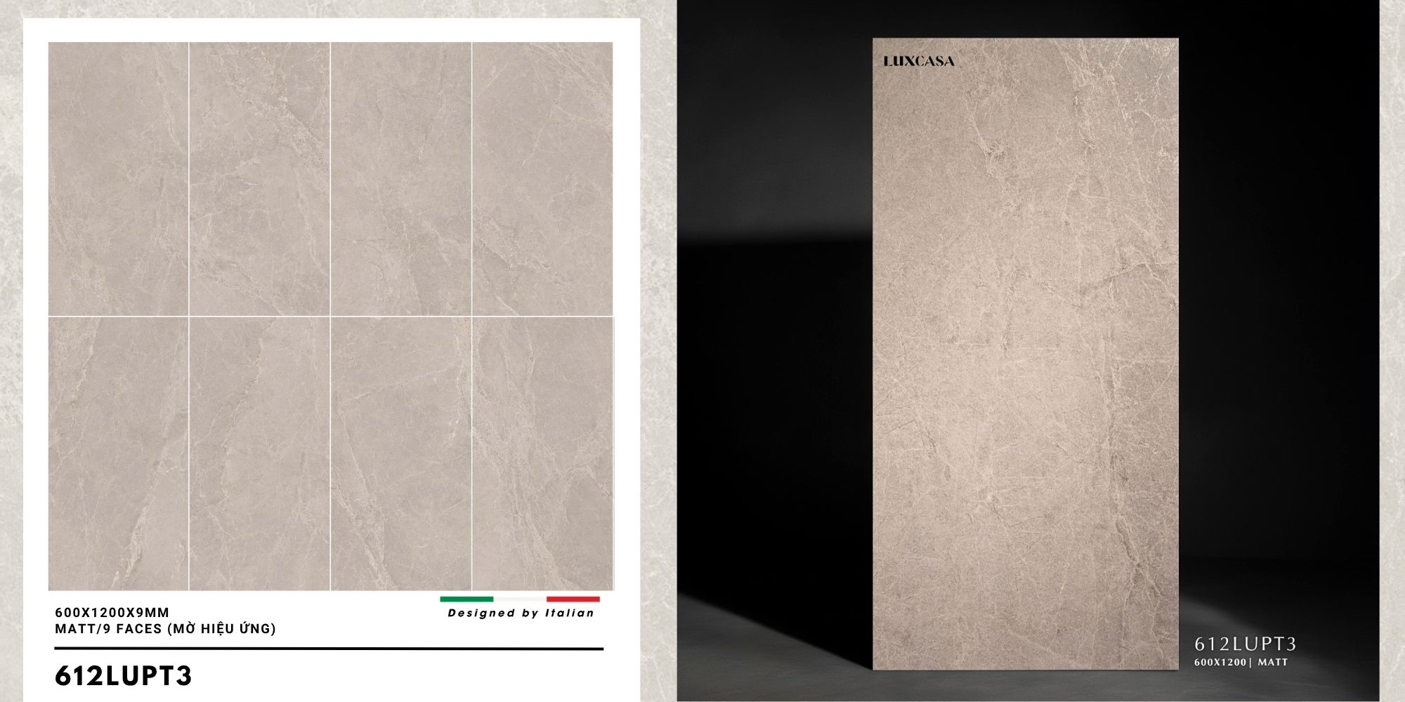 Gạch vân đá stone 60x120 612LUPT3