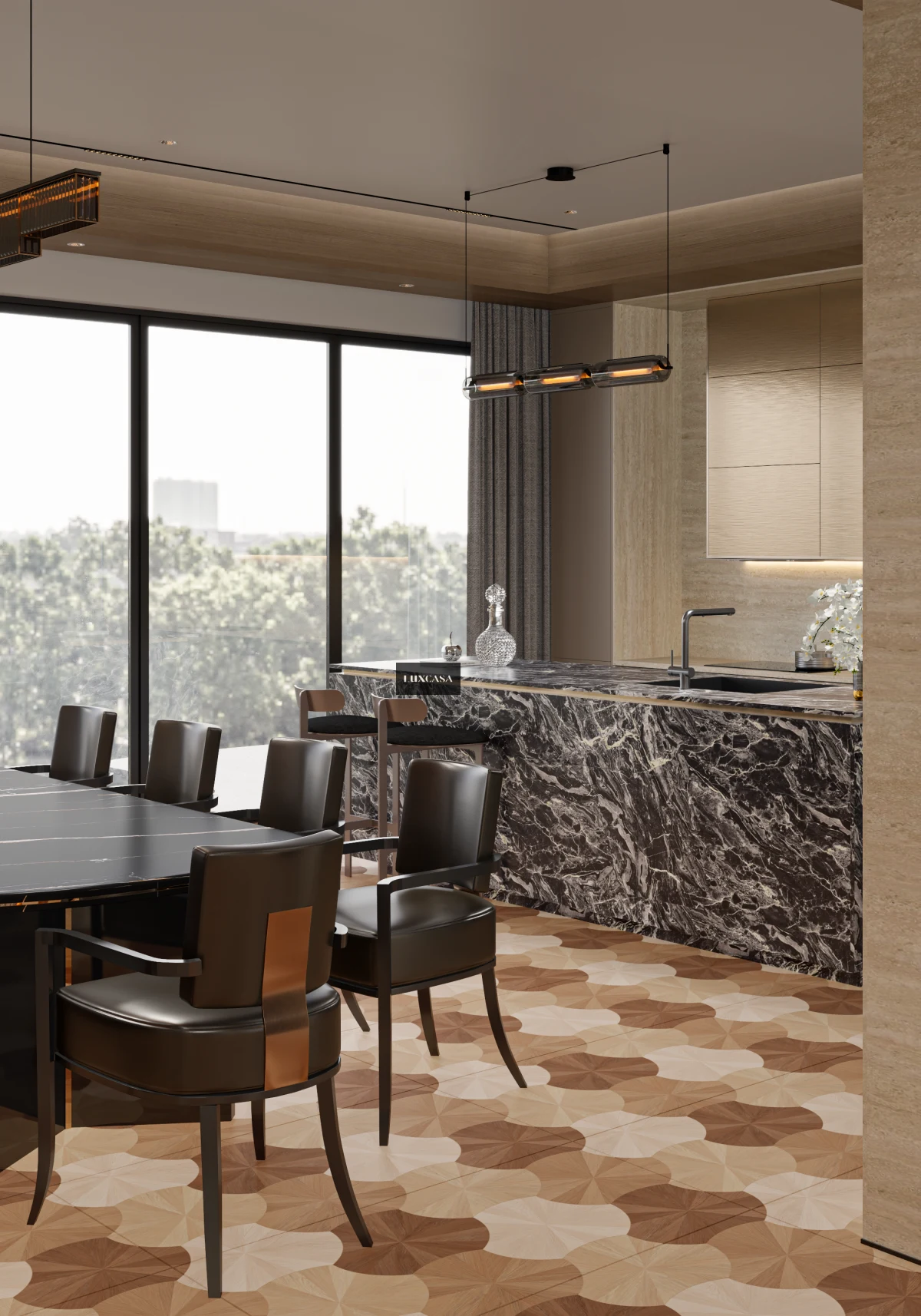Mẫu gạch lá sen 60×120 612LUW61216