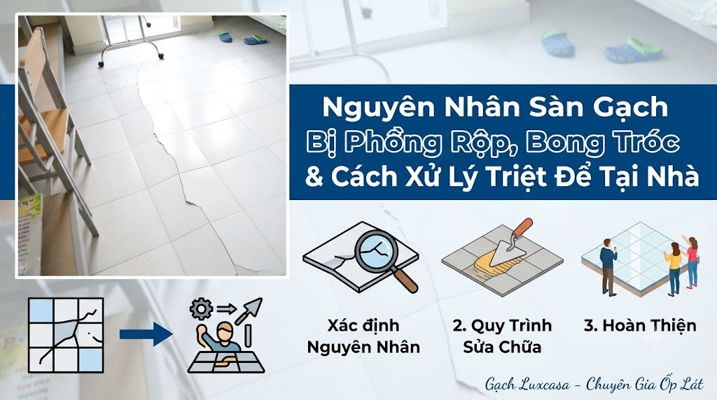 Sàn Gạch Bị Phồng Rộp, Bong Tróc