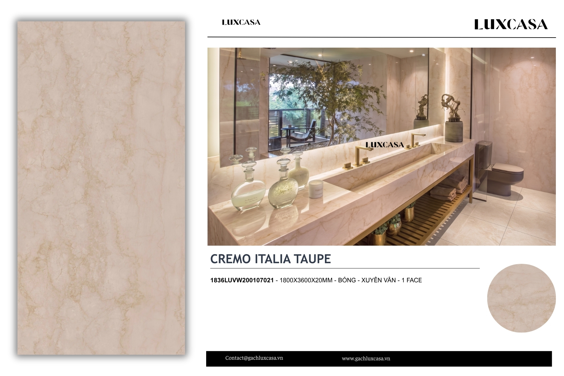 Đá nung kết CREMO ITALIA TAUPE