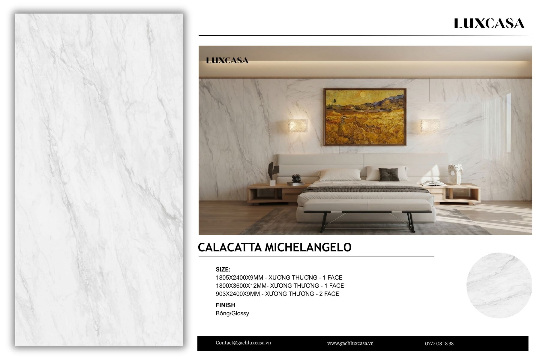 Đá nung kết Calacatta Michelangelo