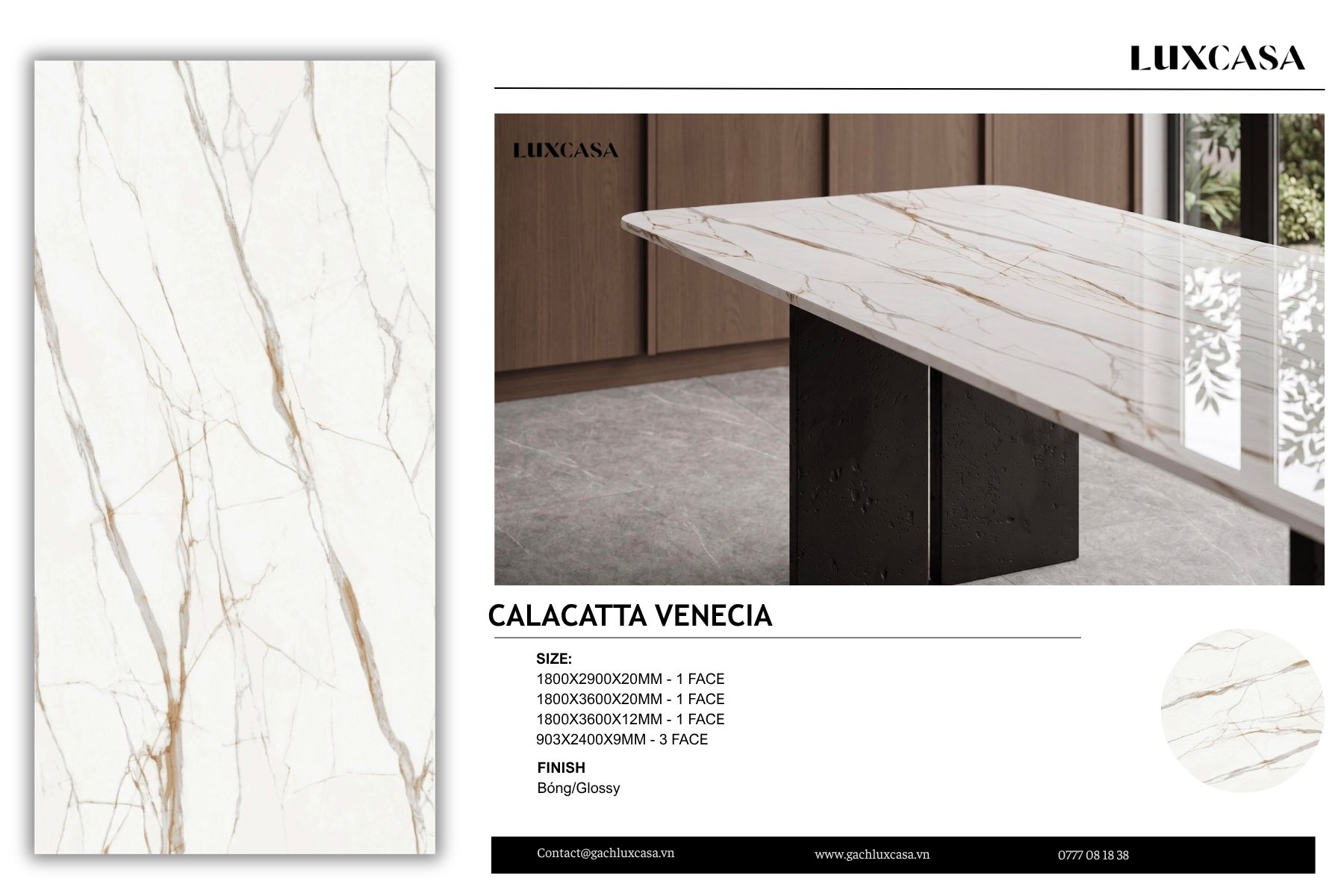 Đá nung kết Calacatta Venecia