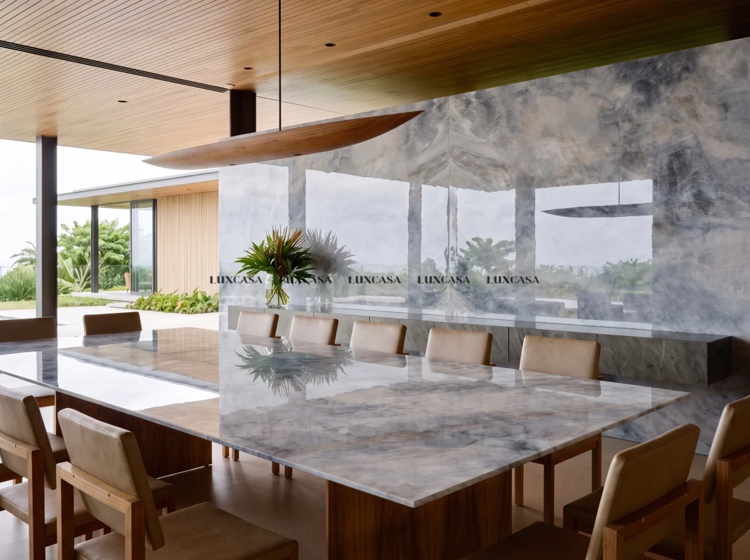 Đá nung kết Cristallo Grey ốp tường