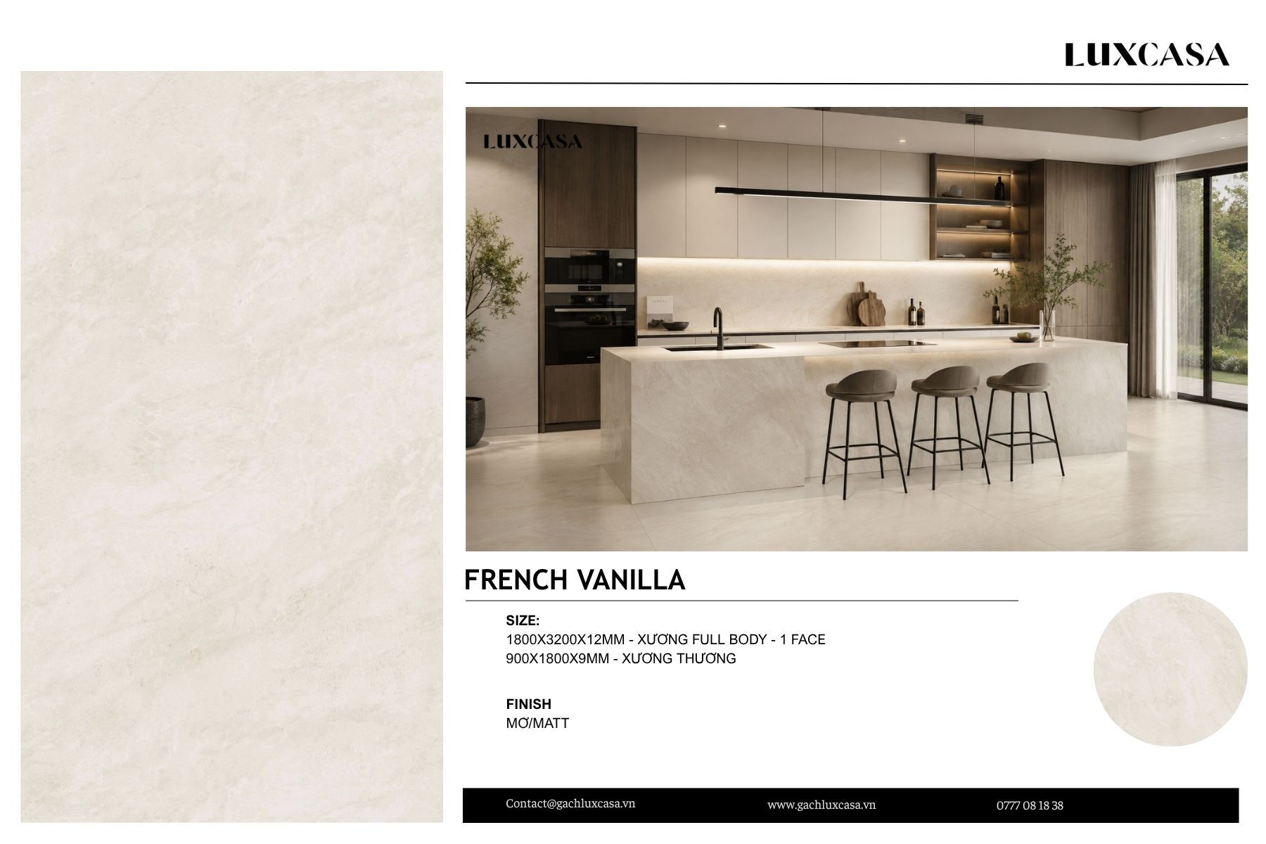 Đá nung kết French Vanilla
