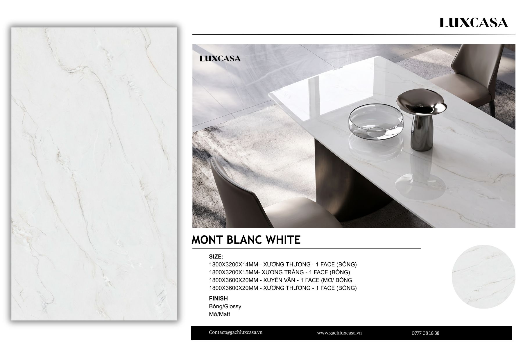 Đá nung kết Mont Blanc White