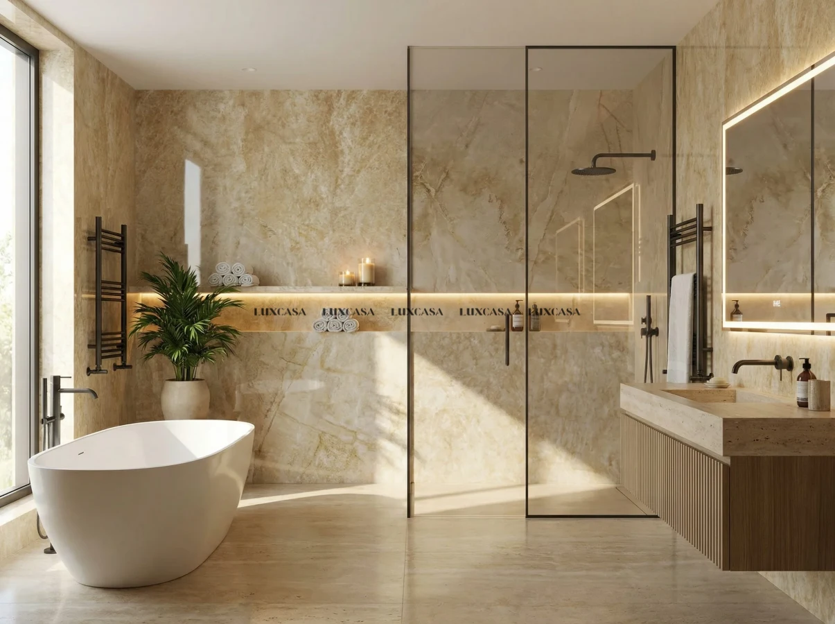 Đá nung kết Pietra ốp nhà tắm