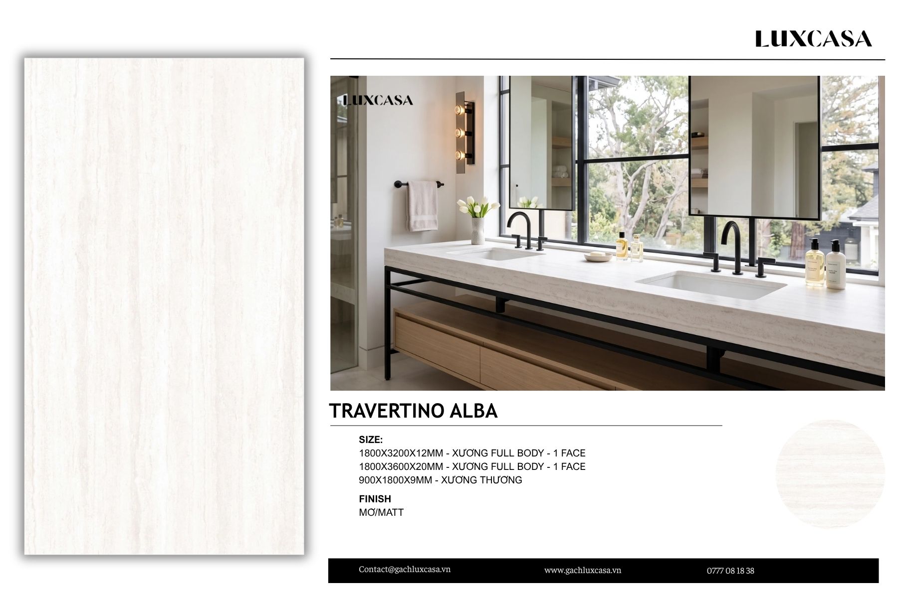 Đá nung kết Travertino Alba