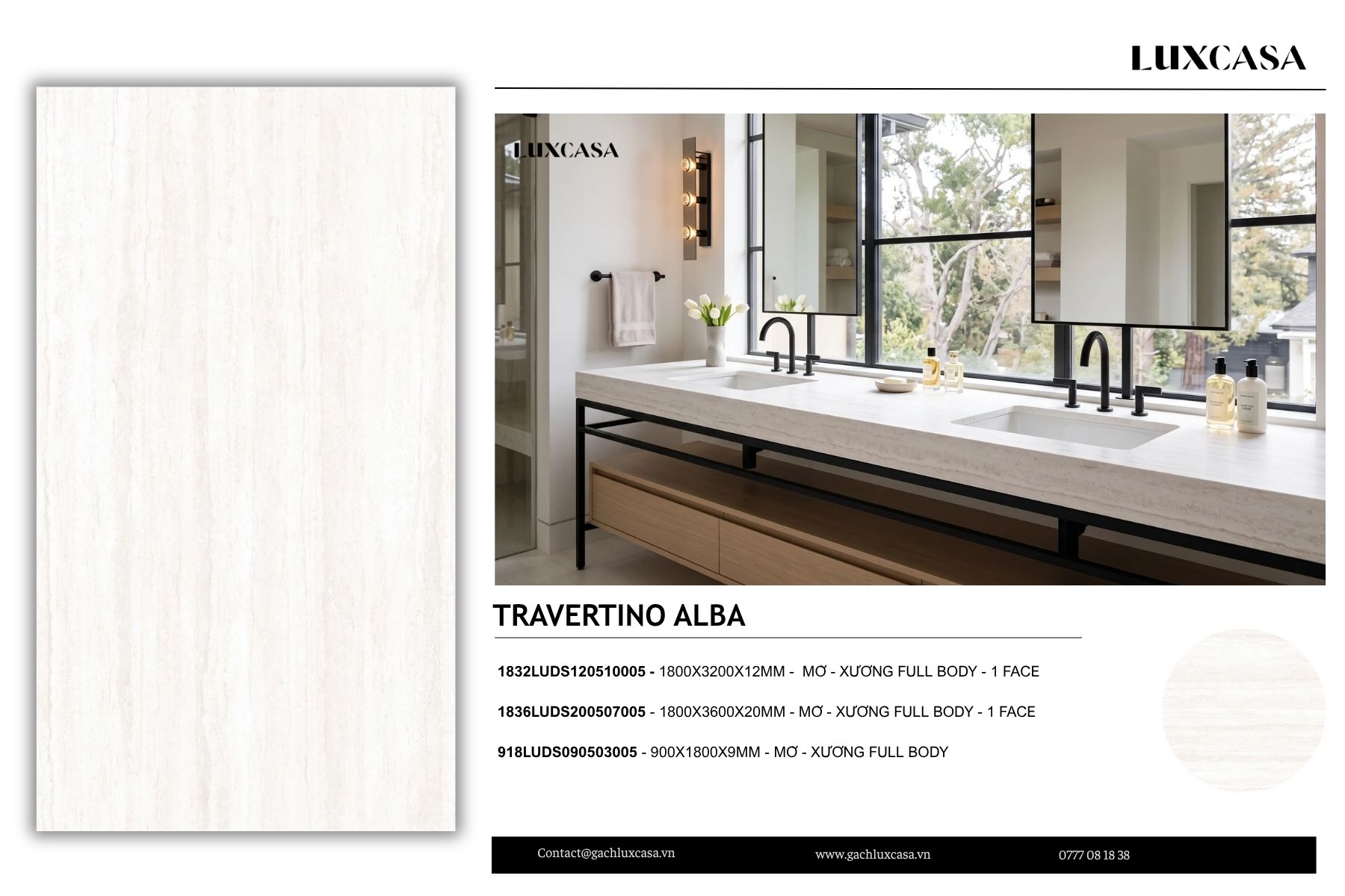 Đá nung kết Travertino Alba