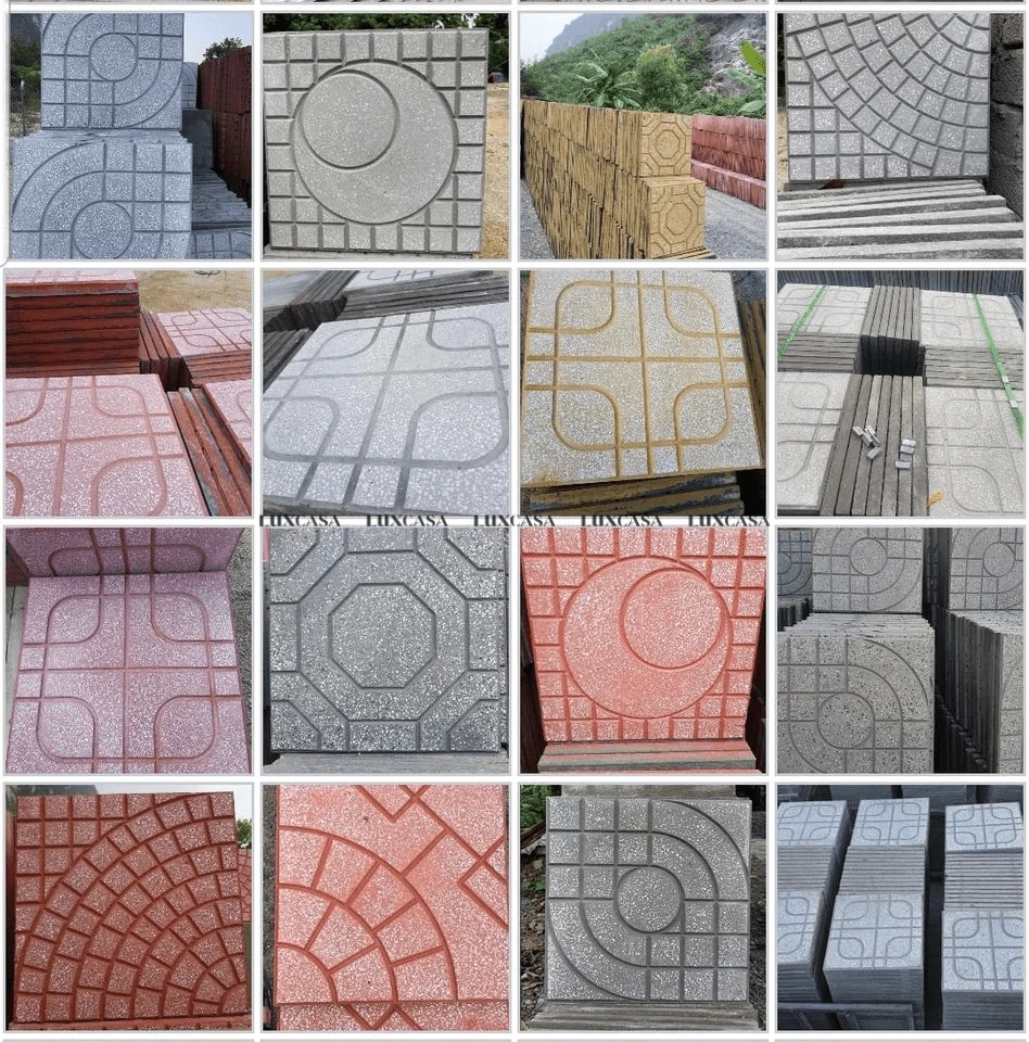Gạch terrazzo truyền thống lát vỉa hè