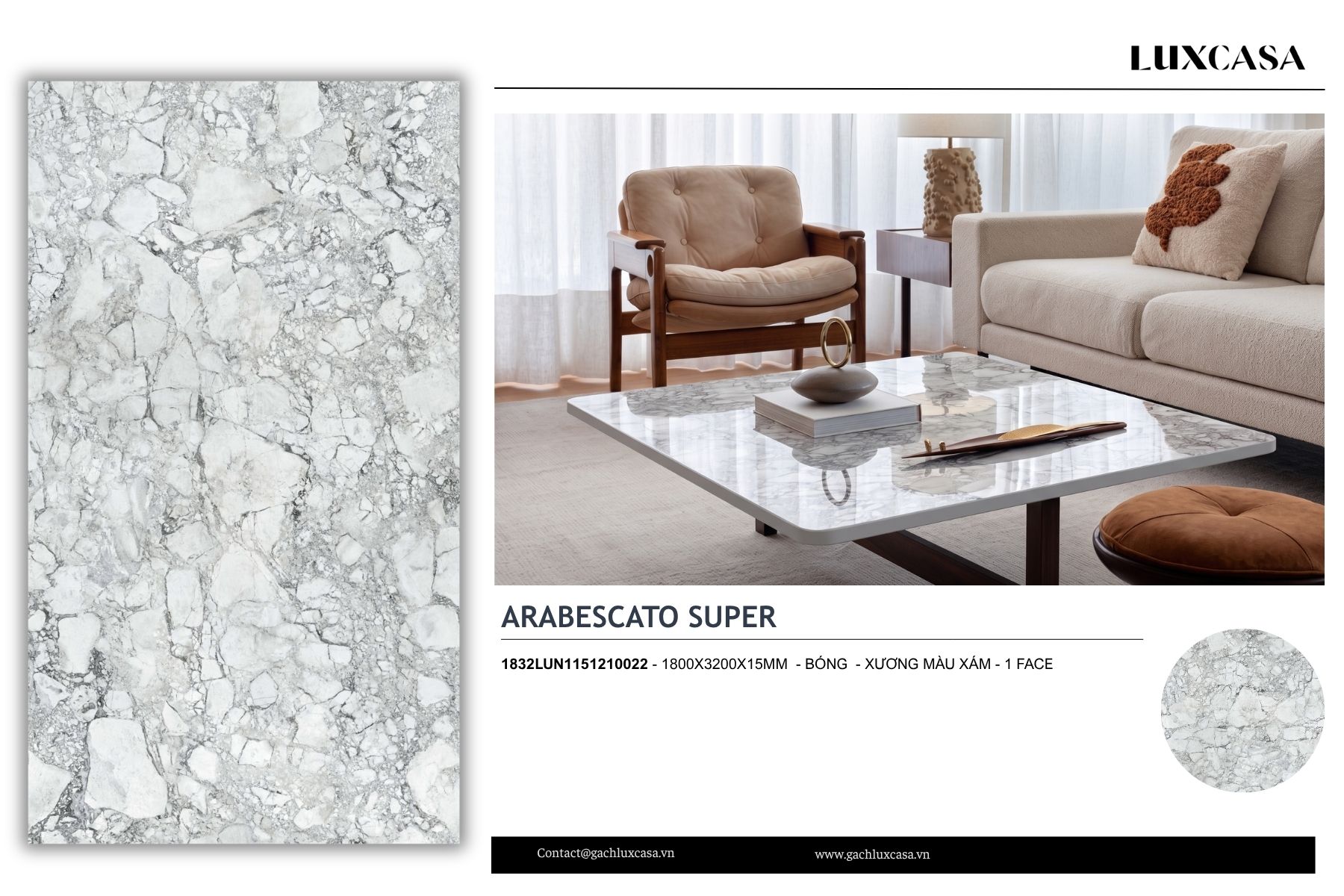 Đá nung kết Arabescato Super (1)