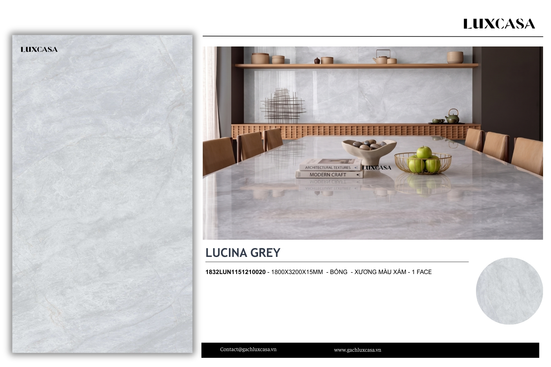Đá nung kết Lucina grey