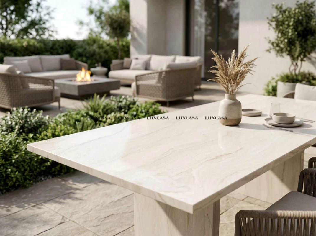 Đá nung kết Palissandro Ivory làm mặt bàn