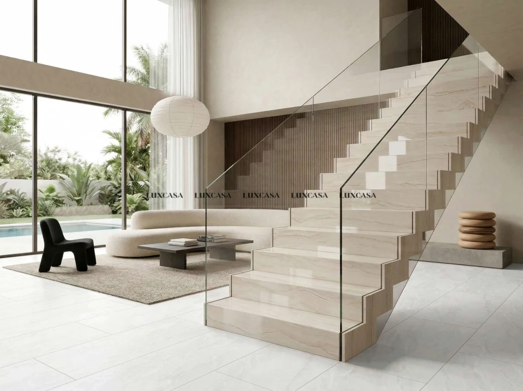 Đá nung kết Palissandro Ivory ốp bậc thang