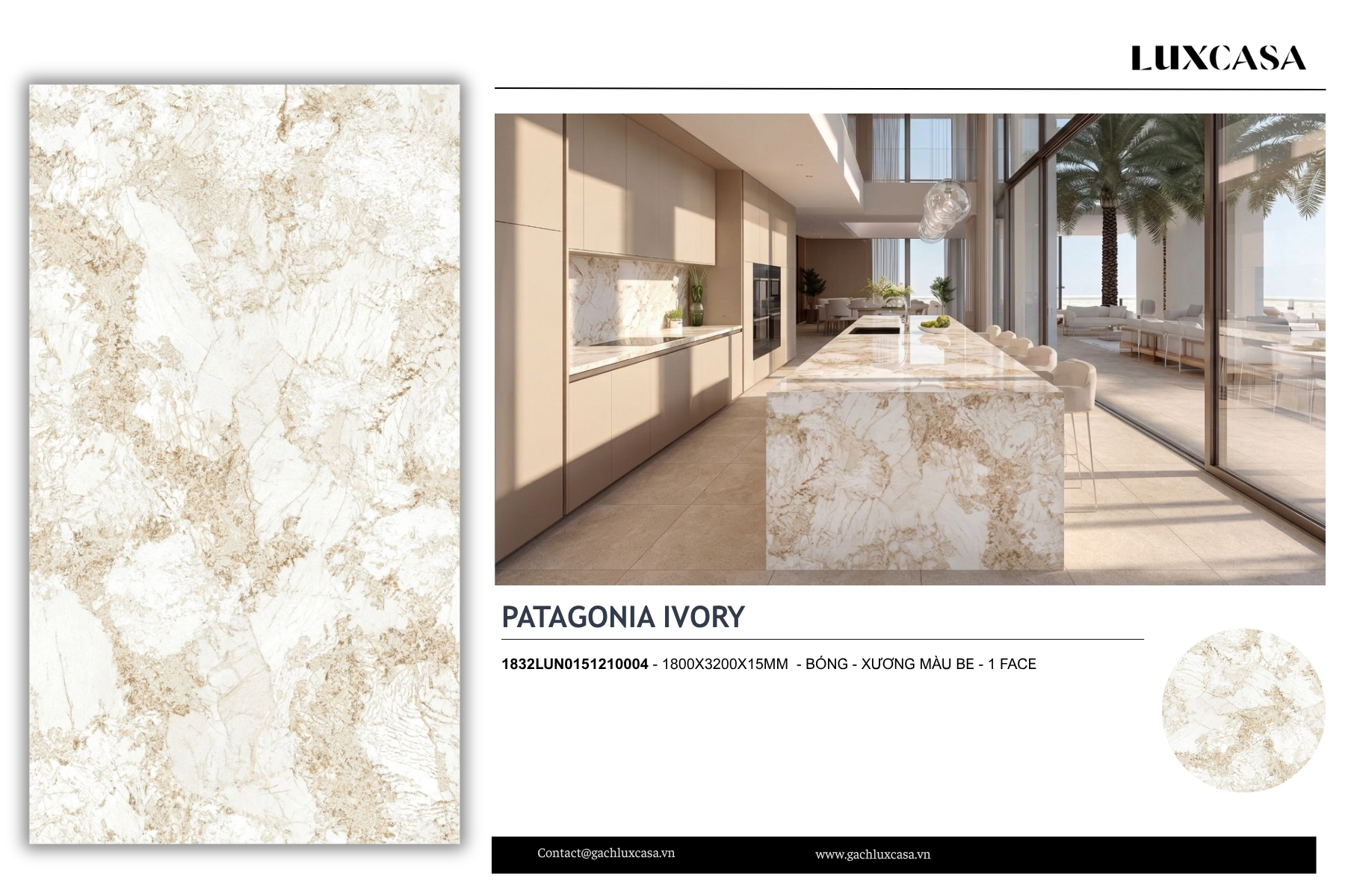 Đá nung kết Patagonia Ivory