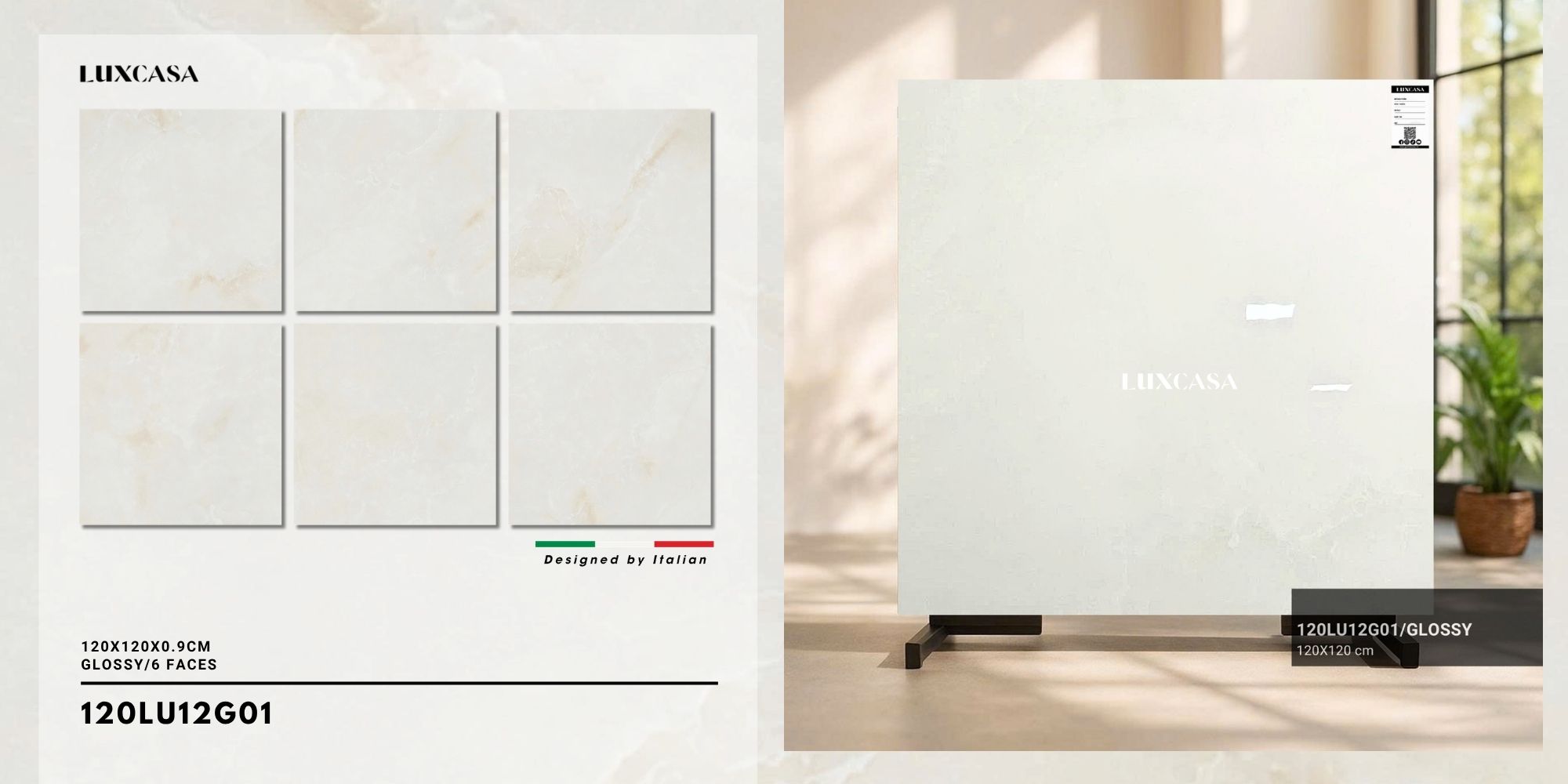 Hình ảnh gạch ốp nền 1200x1200 120LU12G01 với thiết kế hiện đại và sang trọng