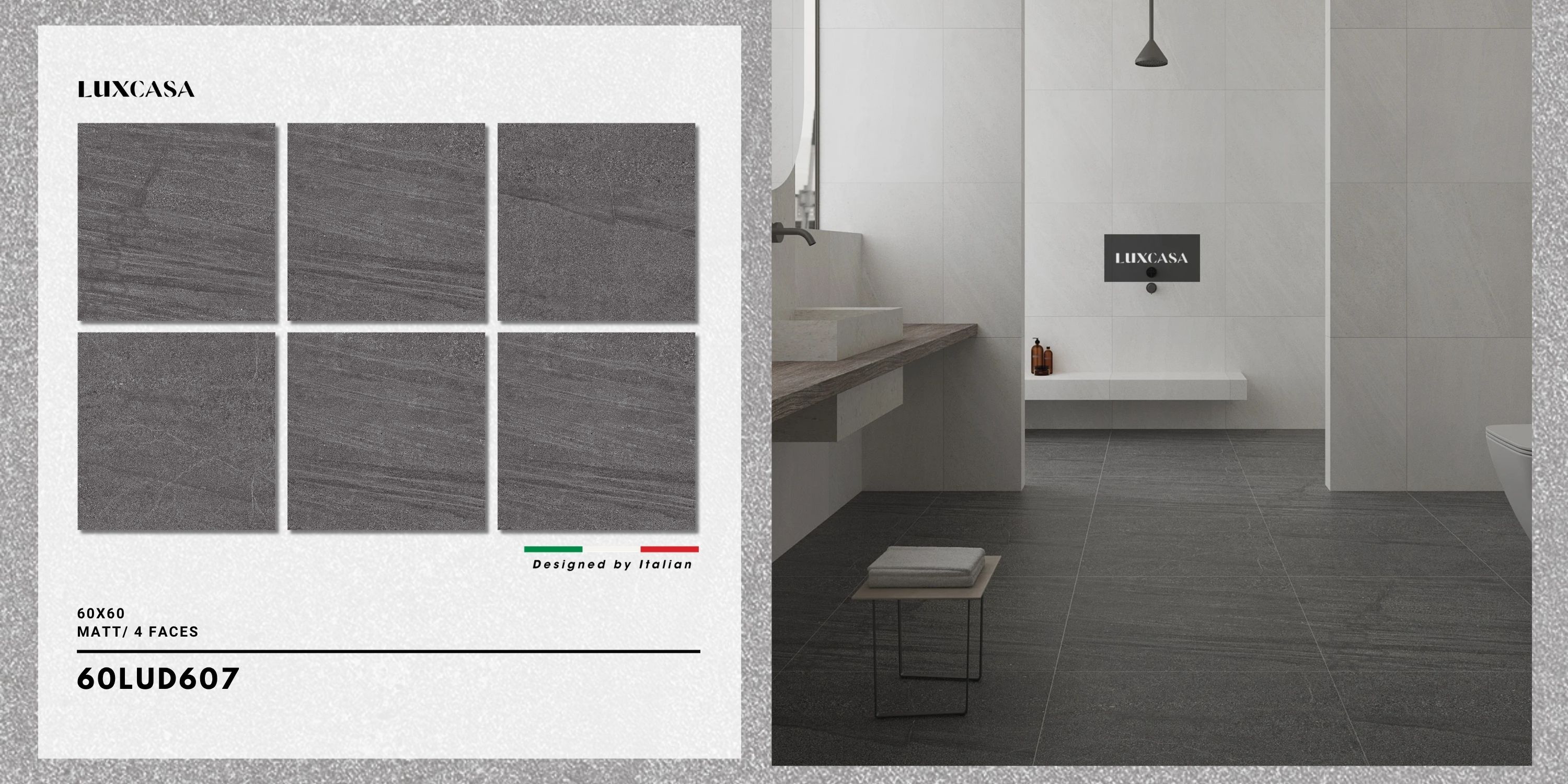 Gạch ốp nền 60×60 60LUD607 với thiết kế đẹp mắt, phù hợp cho không gian sống hiện đại