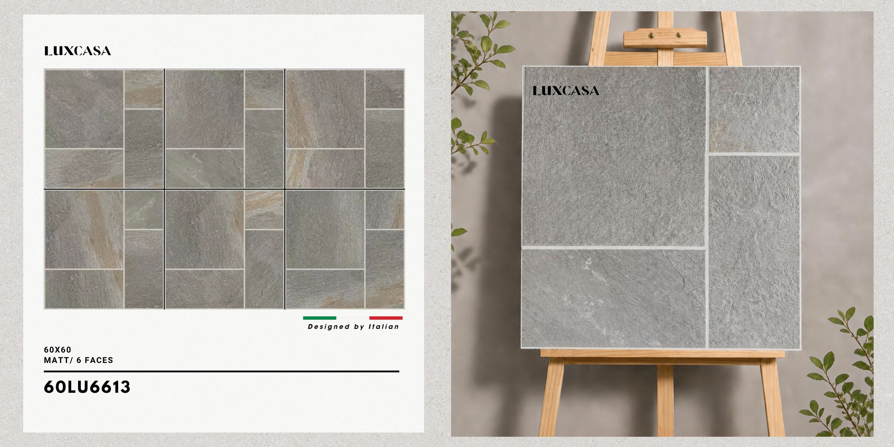 Hình ảnh gạch sân vườn 60×60 60LU6613 với thiết kế sang trọng và độ bền cao