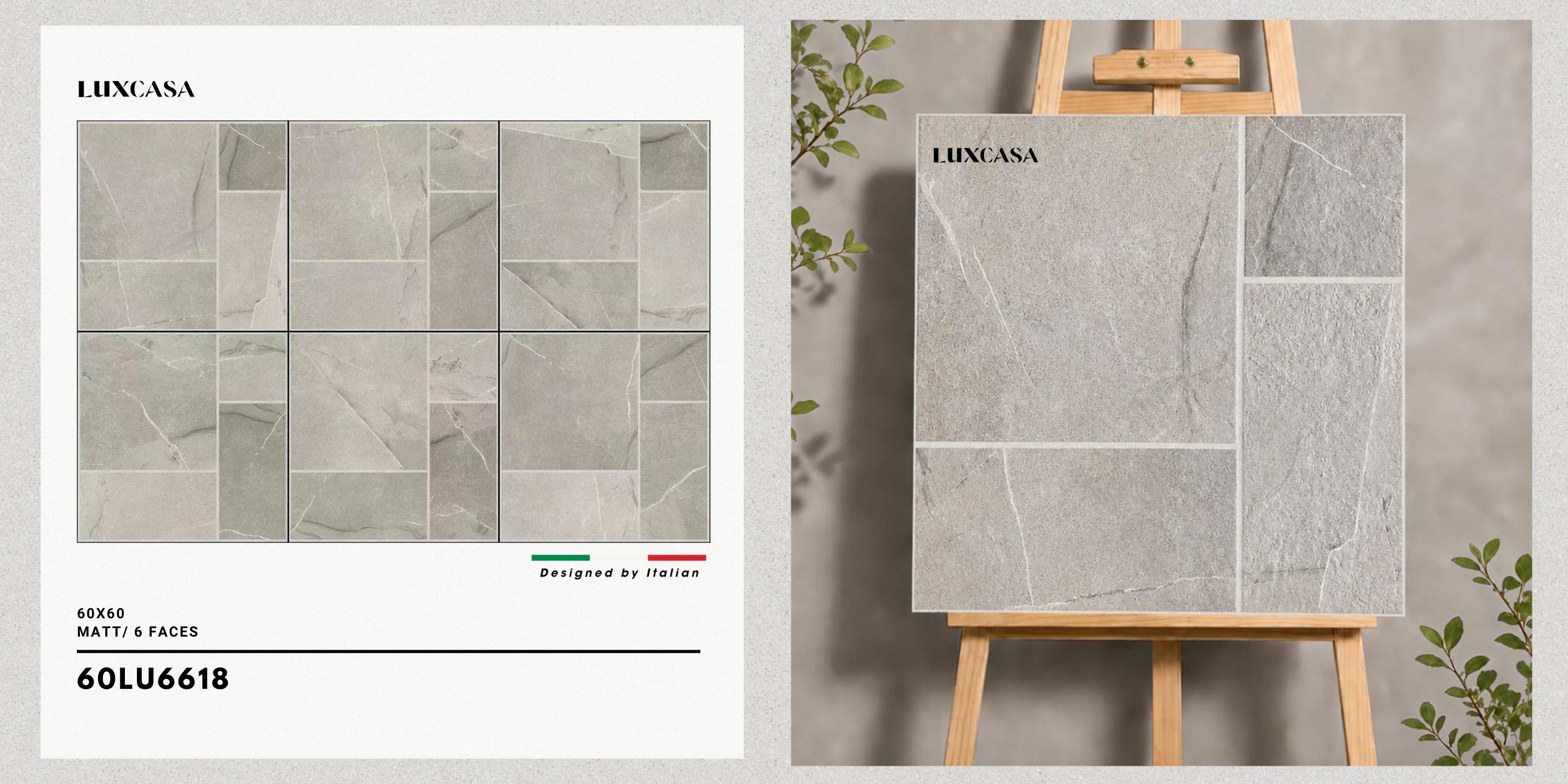 Hình ảnh gạch sân vườn 60×60 60LU6618 với thiết kế đẹp mắt và độ bền cao, phù hợp cho không gian ngoại thất.