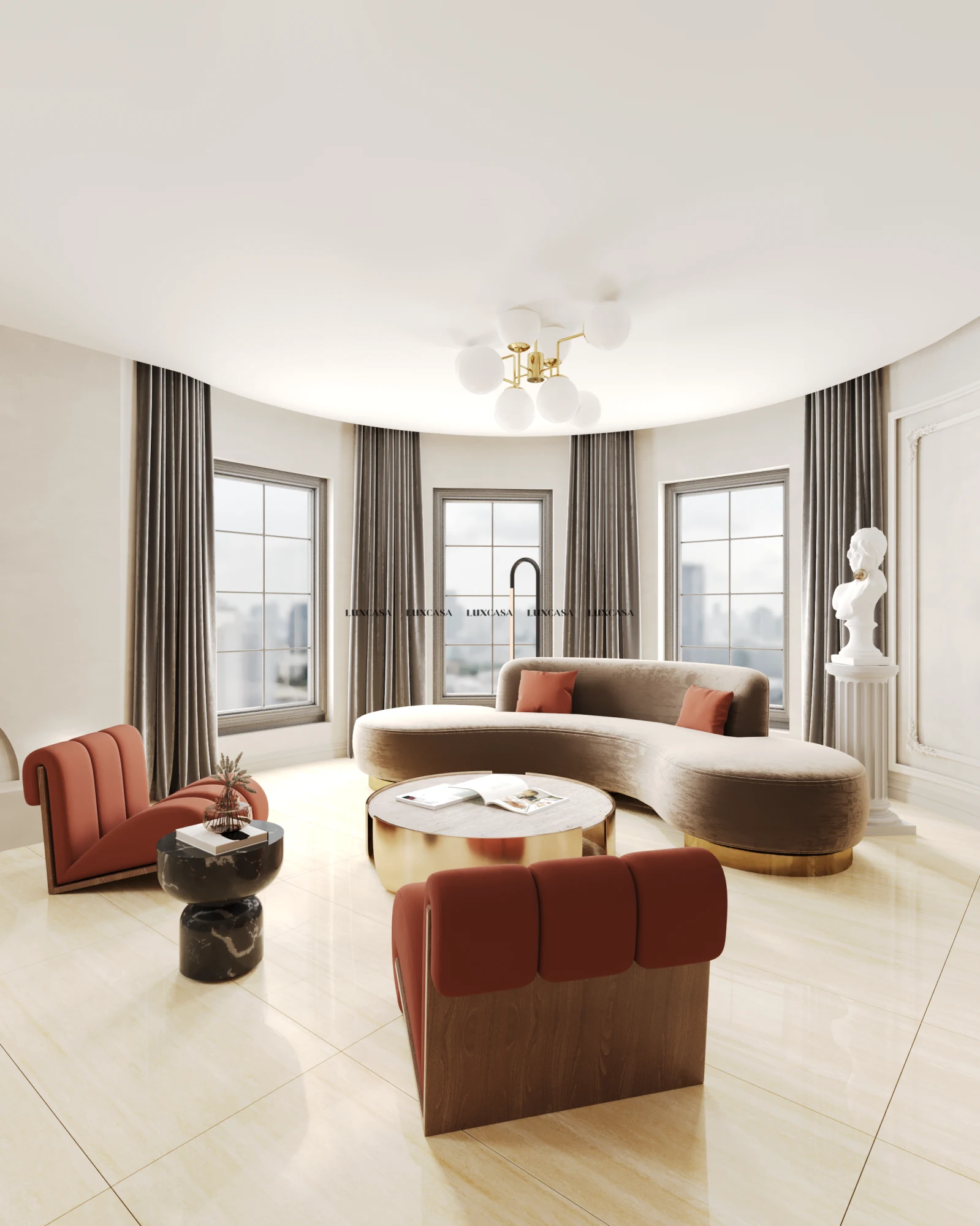 Gạch travertine bóng 60x120 612LU1612G666