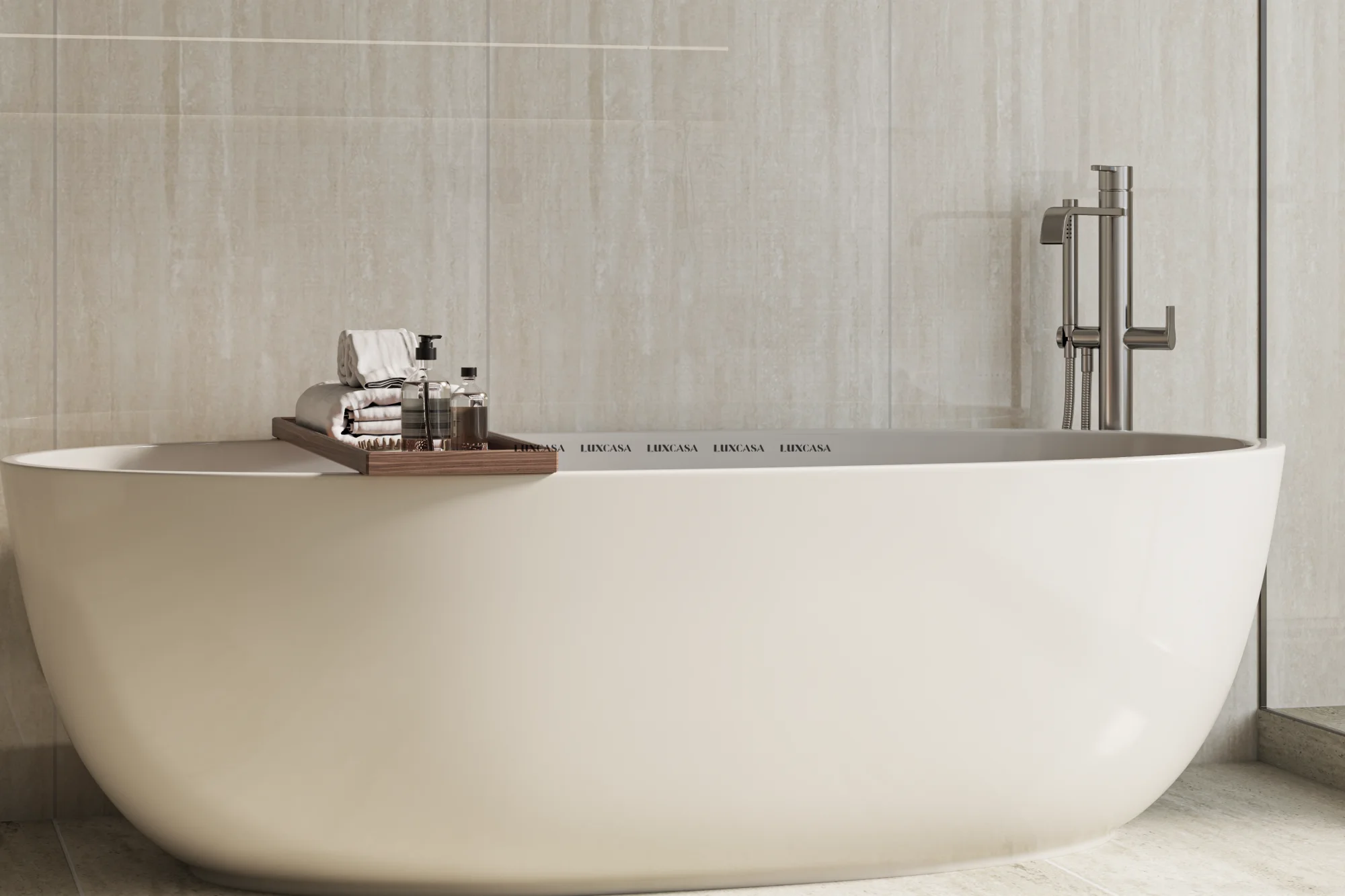 Gạch travertine bóng ốp nhà tắm 60x120 612LU1612G222