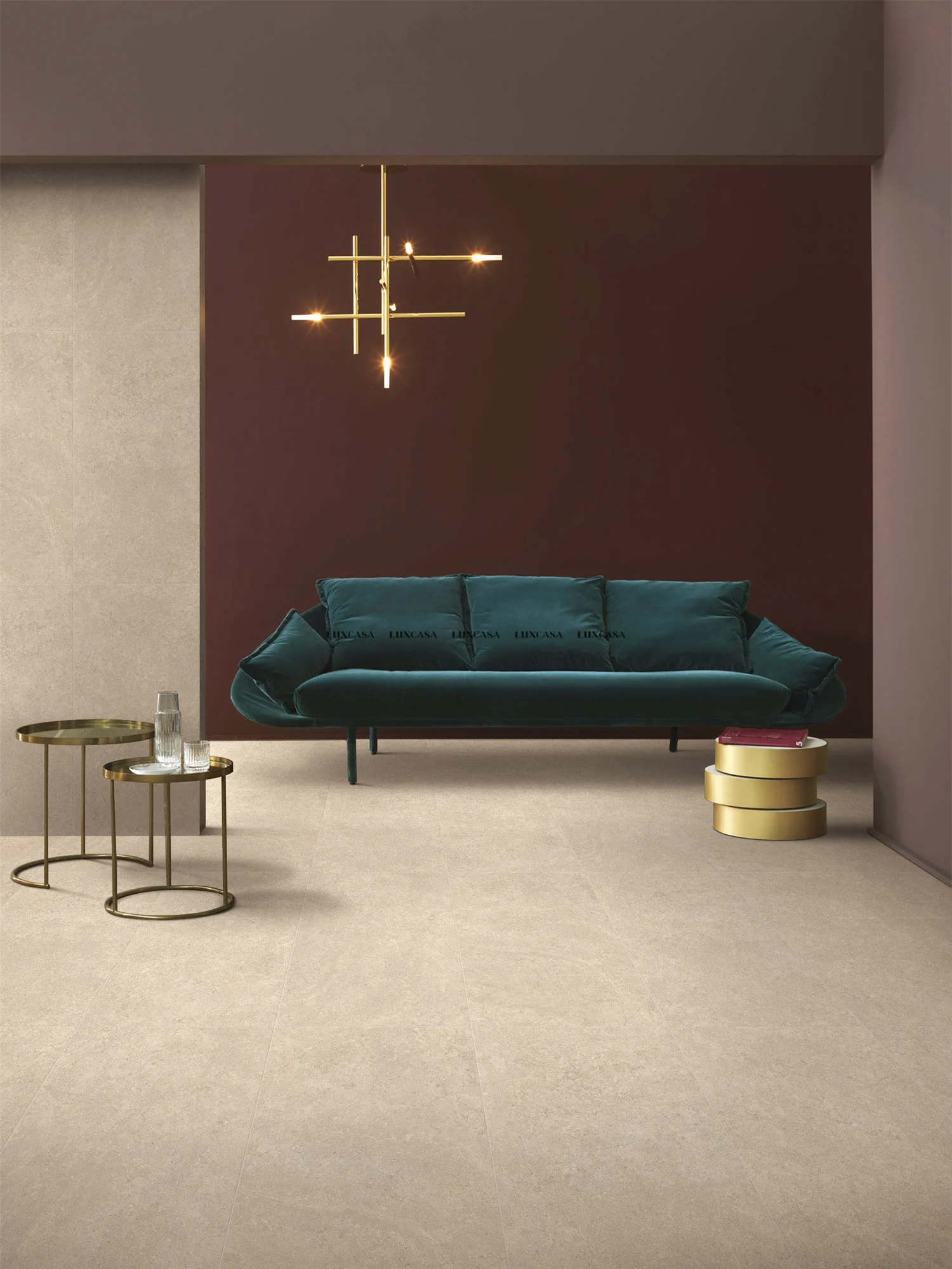 Mẫu gạch mờ lát phòng khách 600x1200 612LUP71