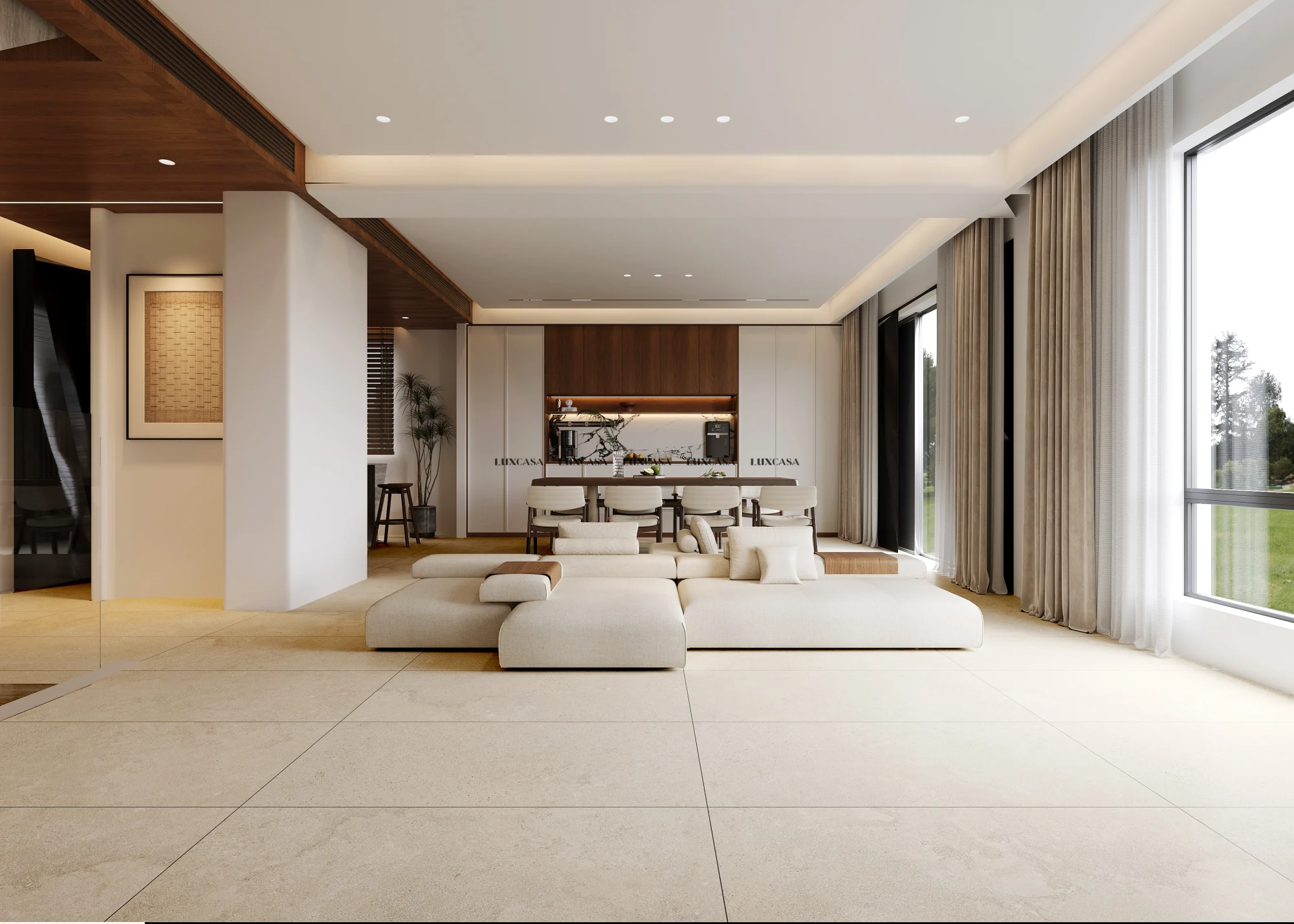 Mẫu gạch phòng khách 60x120 612LUM12030