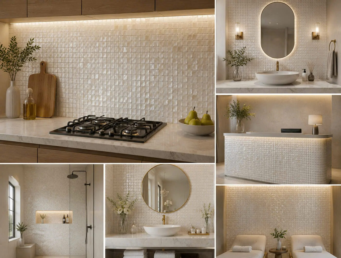 Mosaic xà cừ hình vuông LUMHS18