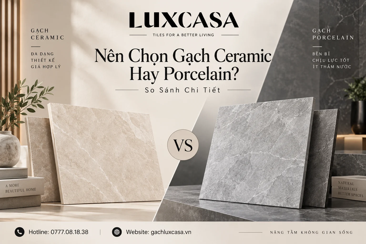 Nên Chọn Gạch Ceramic Hay Porcelain So Sánh